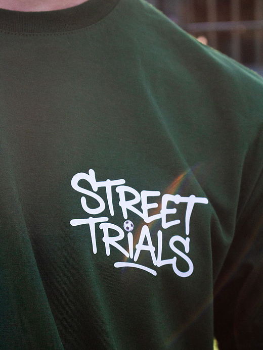 A Street Trials shirt on the pitch at Goals Football Manchester